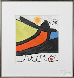 Joan Miró (French/Spanish 1893-1983), color lithograph, Peinture sur Papier IV, 11 1/2'' x 10 1/4''.