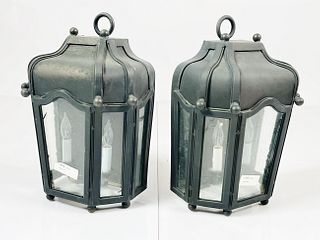 Pair of Wrought Iron Sconces from the Sylvester Stallone Beverly Park Home