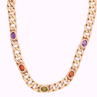 Amethyst, Citrine and Peridot Necklace