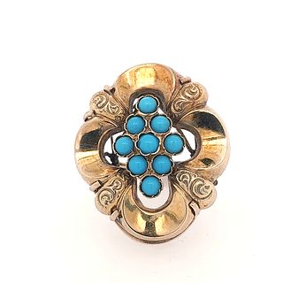  Gold and Turquoise Ring
