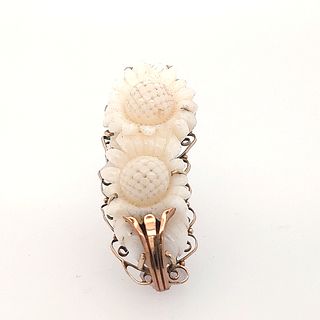 White Coral Flower Ring