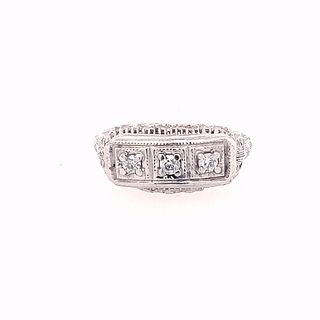 3 Stone Edwardian Diamond Ring