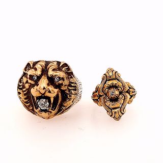 Lion Ring and Decorative Ring