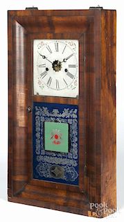 Welch Empire mahogany mantel clock, mid 19th c., 28 3/4'' h., 16 1/4'' w.
