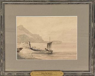 Robert W. Salmon, W/C Shore/Boat Scene