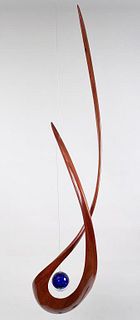 Jonathan Clowes, Modernist Hanging Wood Sculpture