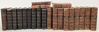 Group Early French Leatherbound Books