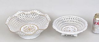 Two Fischer & Mieg Porcelain Centerpiece Bowls