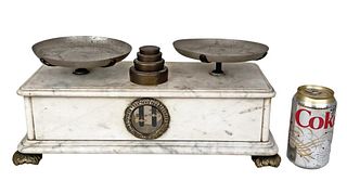 19th Century Marble Table Scale