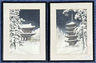 Pair Nisaburo Ito Japanese Woodblock Prints
