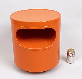 Gismondi for Artemide Orange Round Side Table