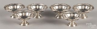 Set of six Wallace sterling silver salts, 2.4 ozt.