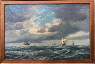 James, O/C Maritime Scene Rough Seas/Clouds