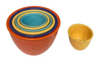 Vintage Fiestaware Seven Nesting Mixing Bowls