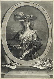 Engraving of Elizabeth Vigee-LeBrun