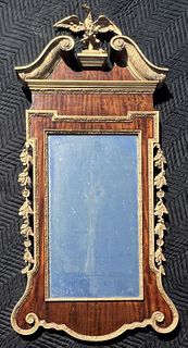 George II Style Mahogany & Gilt Mirror
