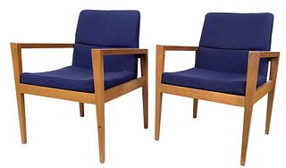 Pair Jens Risom MCM Lounge Chairs