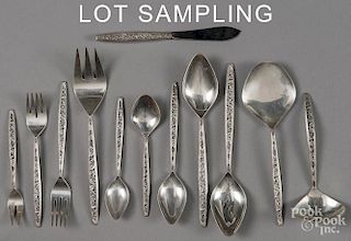 International Sterling silver Valencia pattern flatware service, forty-eight pieces, 66 ozt.