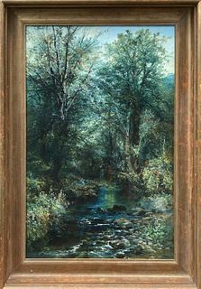 Forest Landscape with Stream, O/C