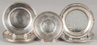 Set of six International sterling silver bread plates, pattern H413