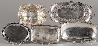 Simons Brothers sterling silver reticulated tray, 14 1/2'' l.