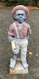 American Cast Iron "Groom" Sculpture Hitching Post