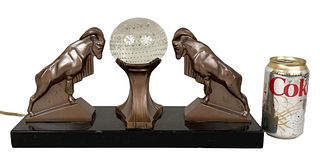 Art Deco Marble Based Desk Lamp