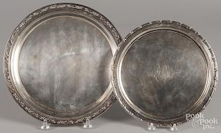 Gorham sterling silver circular platter, 12 1/2'' dia.