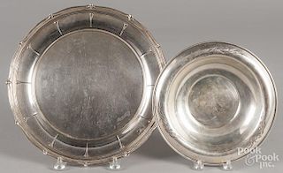 Dominick & Haff sterling silver circular platter, 12 1/2'' dia.