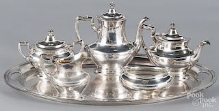 Gorham silver plated tea service tray - 17 1/4'' l., 24'' w.
