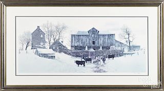 Peter Sculthorpe (American 1948-2014), signed lithograph, 14 1/2'' x 34 3/4''.