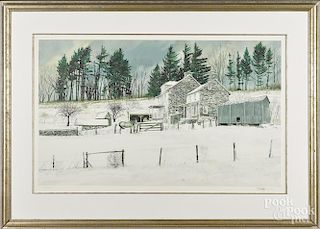 Peter Sculthorpe (American 1948-2014), signed lithograph, 21'' x 35''.