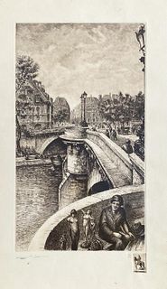 Etching, Parisian Scene, Signed & Numbered