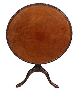 George III Carved Mahogany Tip Top Supper Table