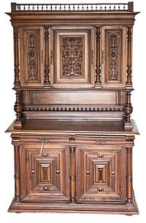 Franco-Flemish Renaissance Revival Walnut Cabinet