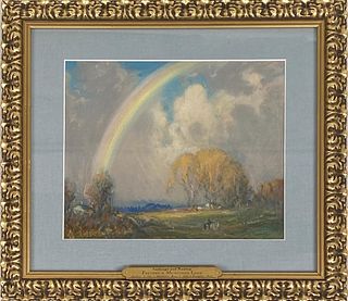 Frederick Mortimer Lamb, Rainbow Pastoral Scene