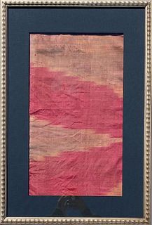 Framed Mounted Silk Textile Remnant