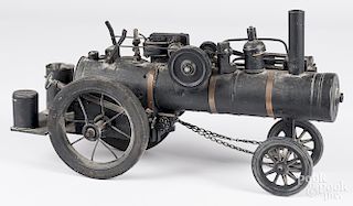 Electrified live steam tractor model, early/mid 20th c., 22 1/2'' l.