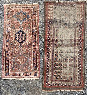 Two Estate Oriental Rugs-Bokarah & Hamadan