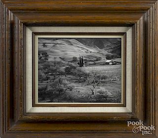 Liliane De Cock (American 20th c.), photograph, titled on verso Hills, near Tres Pinos, Calif.