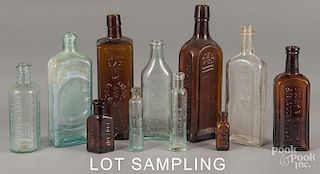 Forty-nine glass apothecary and medicine bottles, 19th/20th c.