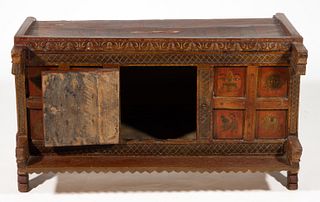 INDO-ASIAN RED-LACQUER CABINET,