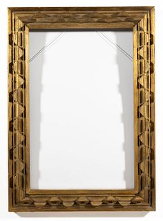 ANTIQUE GILT AND GESSO PICTURE FRAME,