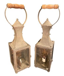 Pair Outdoor Carriage Lantern Sconces