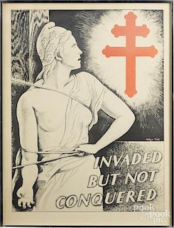 Allyn Cox, lithograph war poster, 24'' x 18''.