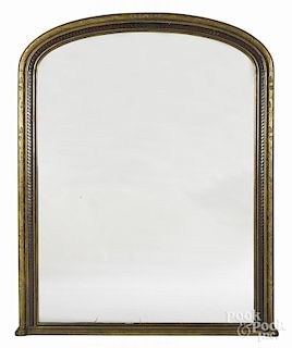 Large Victorian carved and giltwood mirror, 73'' x 57''.