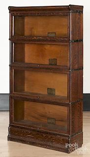 Globe-Wernicke Co. oak stacking bookcase, 63 1/2'' h., 34'' w.