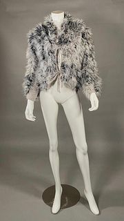 Dyed Grey Natural Ostrich Feather Jacket