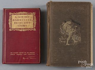 Mark Twain, (Samuel Clemens), A Double Barreled Detective Story, first edition, Harper & Brothers