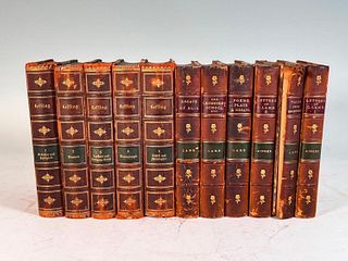 Two Leather sets; Leffings Works and The Letters of Charles Lamb
